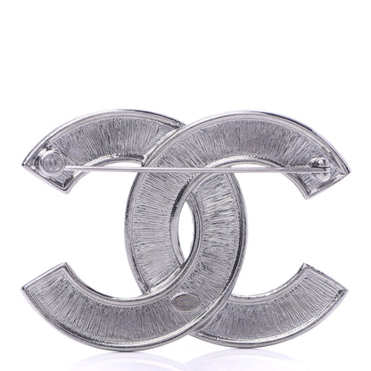 Chanel Crystal Pearl Chain Mania CC Brooch Silver 3 of 5