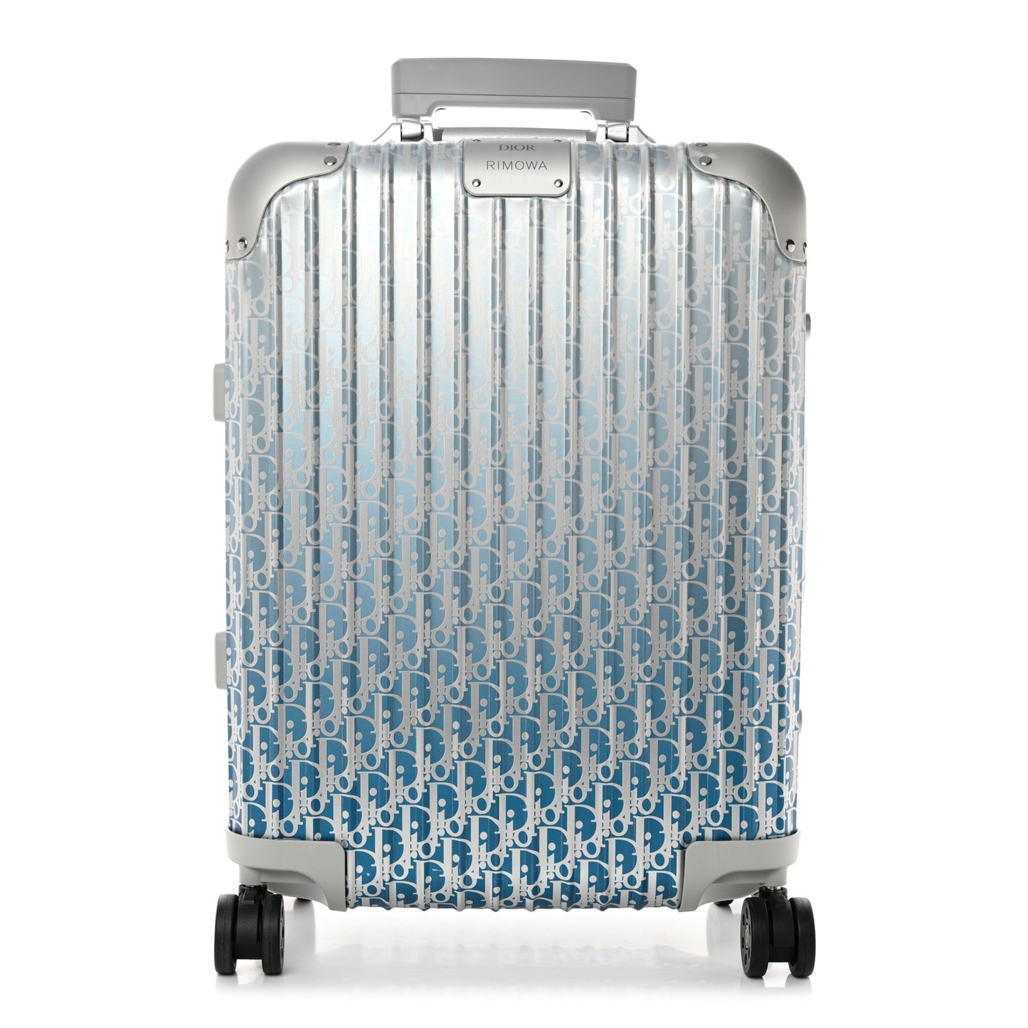 X RIMOWA Aluminum Gradient Cabin Luggage Blue Multi
