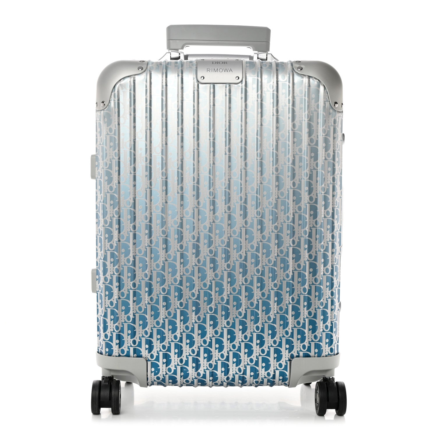 Christian Dior X RIMOWA Aluminum Gradient Cabin Luggage Blue Multi 1 of 10