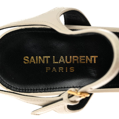Saint Laurent Vendome Bianca 85 Platform Sandals 38.5 Pearl 6 of 10