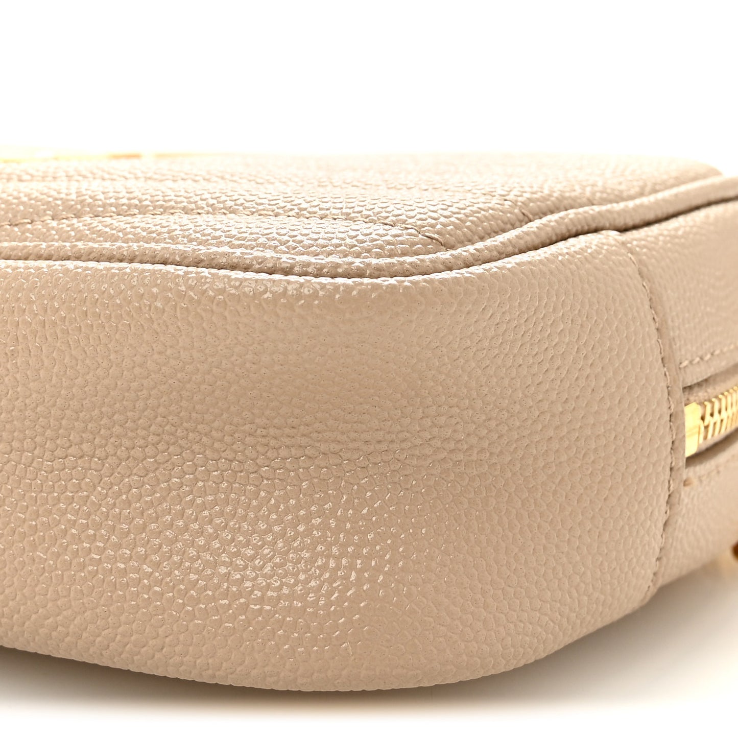 Grain De Poudre Matelasse Monogram Mini Lou Camera Bag Dark Beige