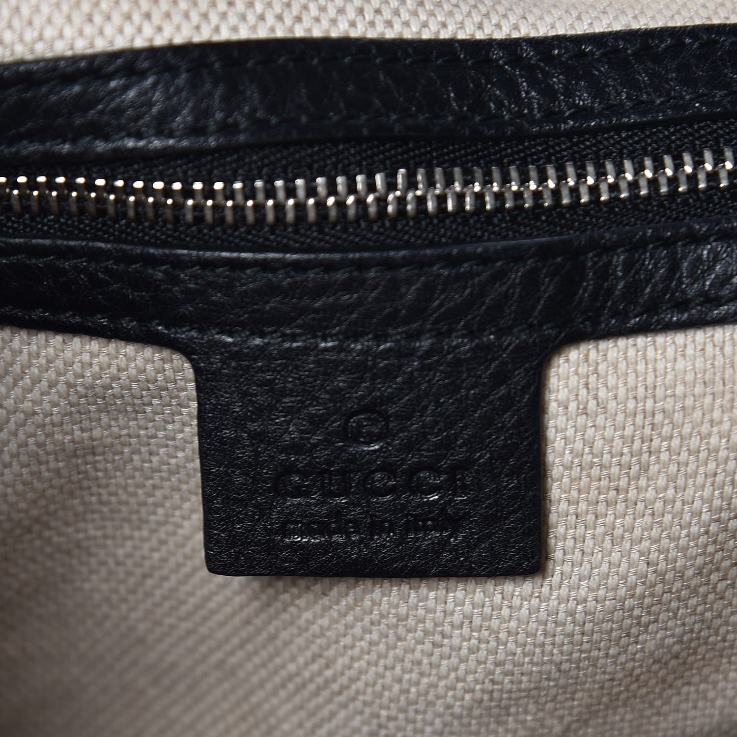 Gucci Pebbled Calfskin Studded Medium Soho Chain Shoulder Bag Black 8 of 9