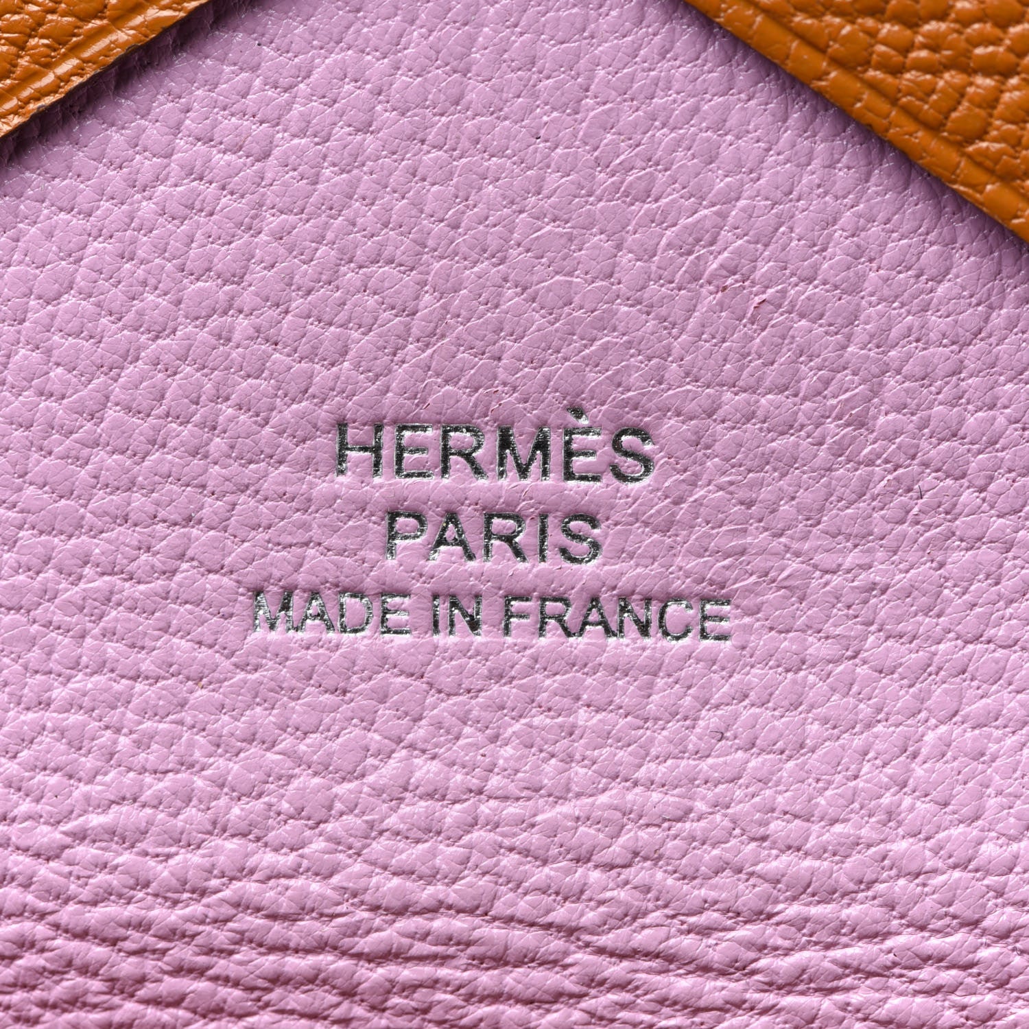 Hermes Chevre Mysore Verso Calvi Duo Card Case Caramel Rose Sakura 6 of 8