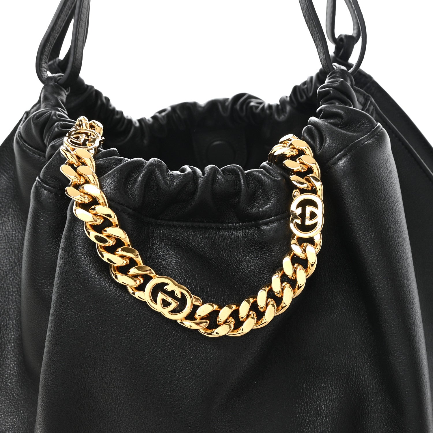 Gucci Calfskin Large Blondie Tote  Black 6 of 8