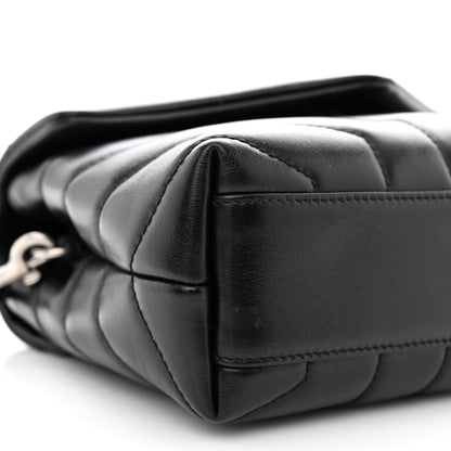 Saint Laurent Calfskin Y Quilted Monogram Toy Loulou Crossbody Bag Black 9 of 10