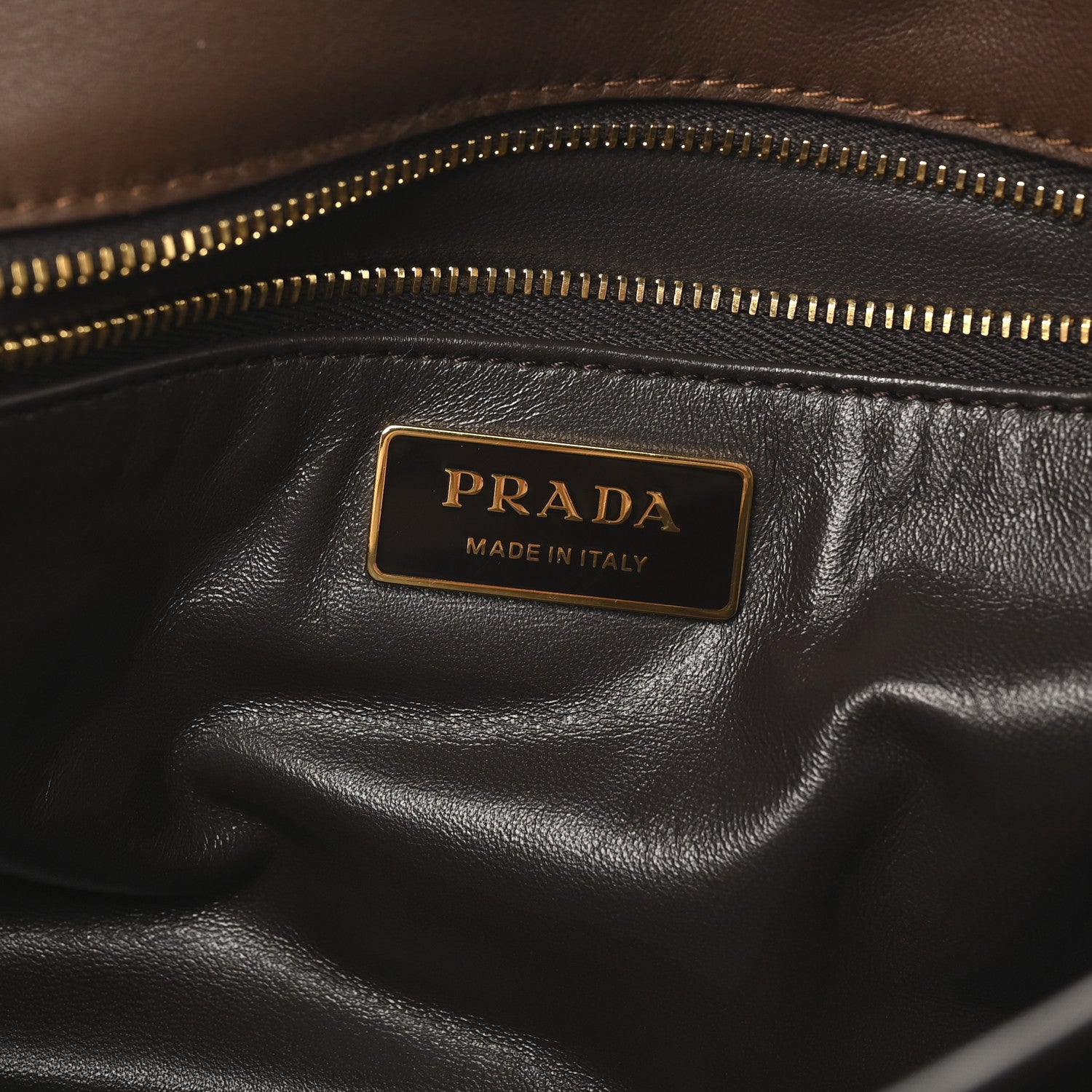 Prada Camoscio Medium Soft Sound Shoulder Bag Cacao 6 of 9