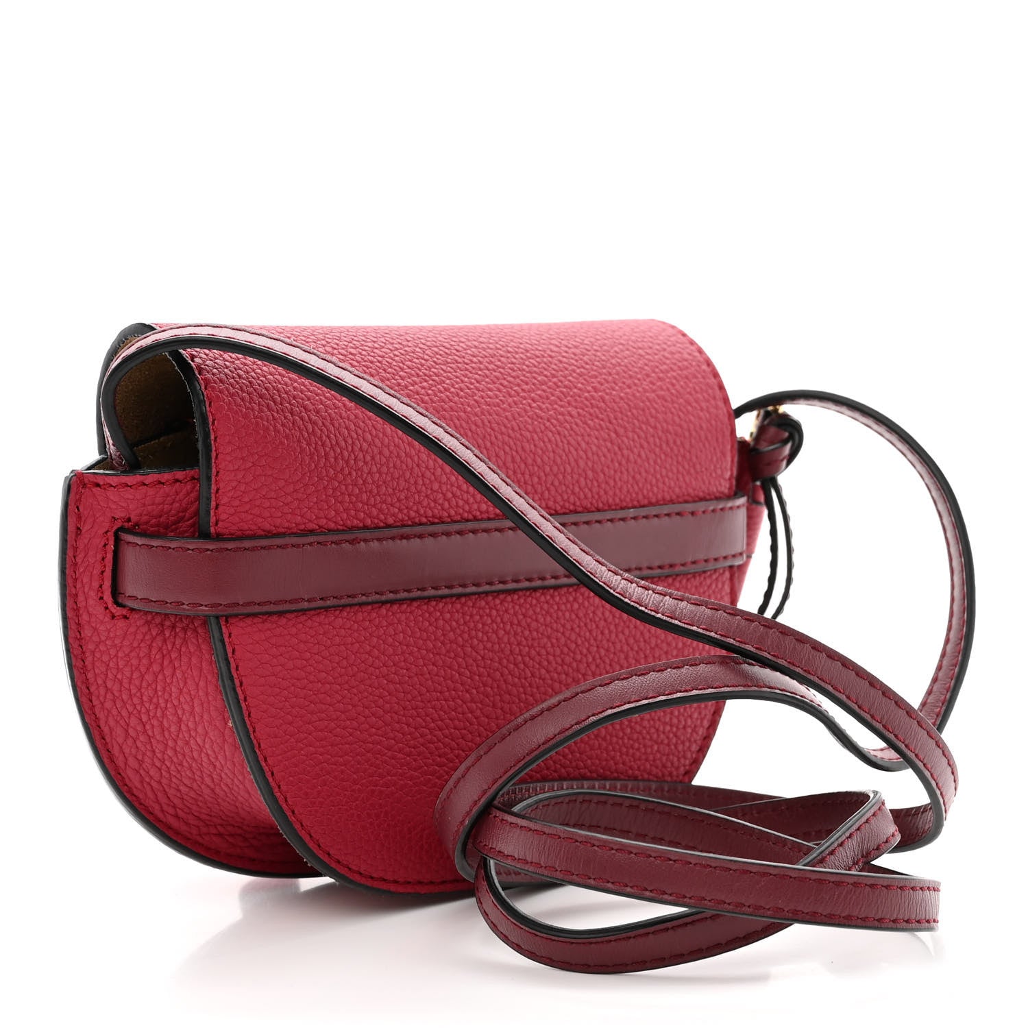 Loewe Grained Calfskin Mini Gate Crossbody Bag Raspberry Wine 3 of 10