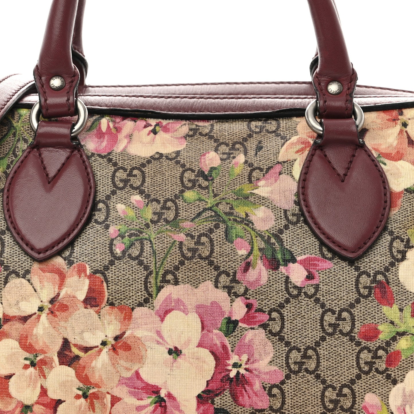 GG Supreme Monogram Blooms Small Boston Beige Multicolor Dry Rose