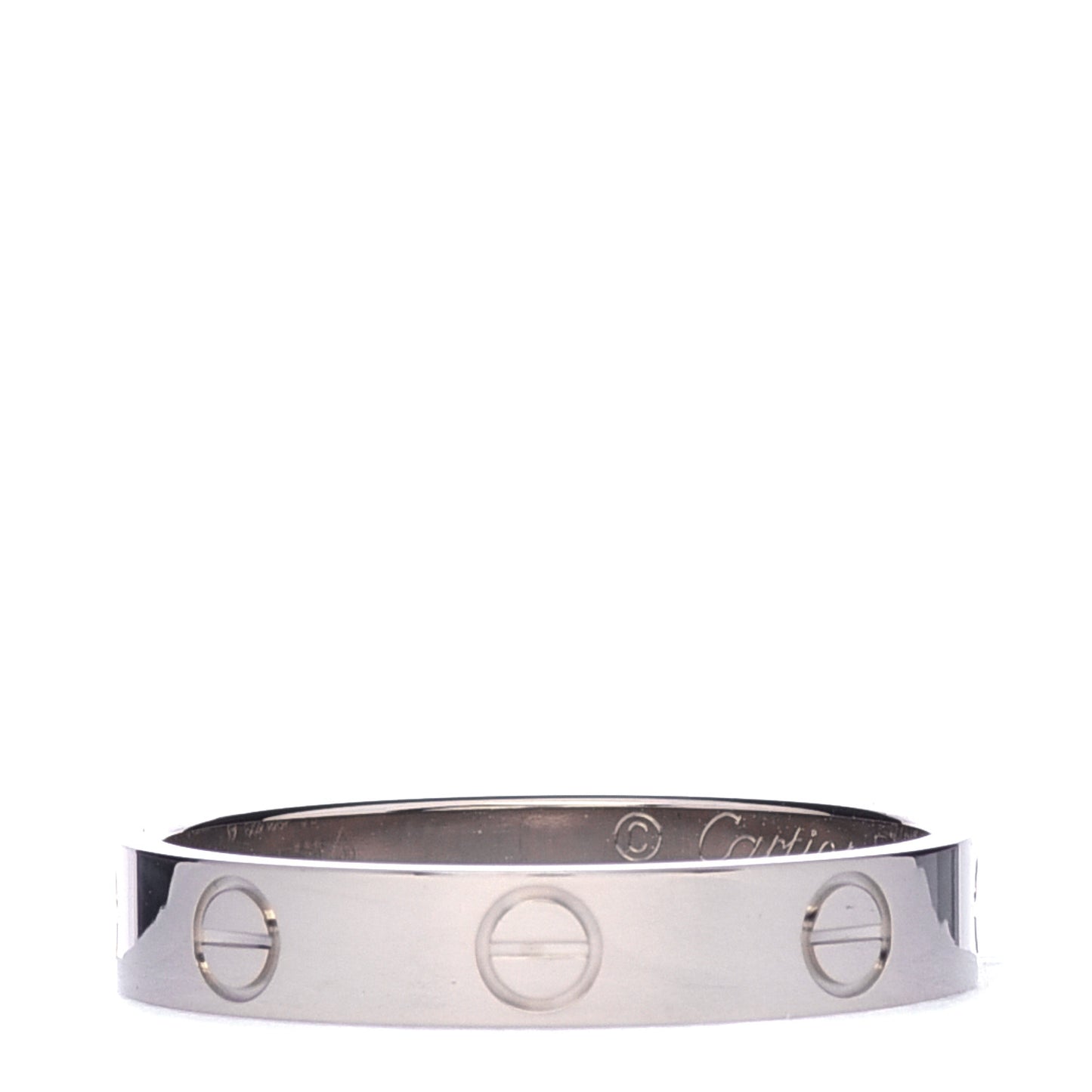 18K White Gold 3.5mm LOVE Wedding Band Ring 55 7.25