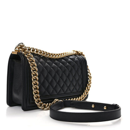 Chanel Caviar Quilted Medium Boy Flap Black 3 of 9