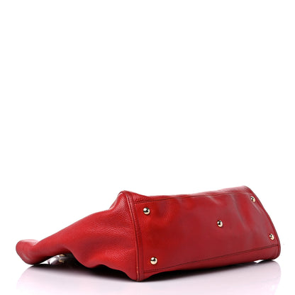 Gucci Pebbled Calfskin Medium Soho Shoulder Bag Red 4 of 24