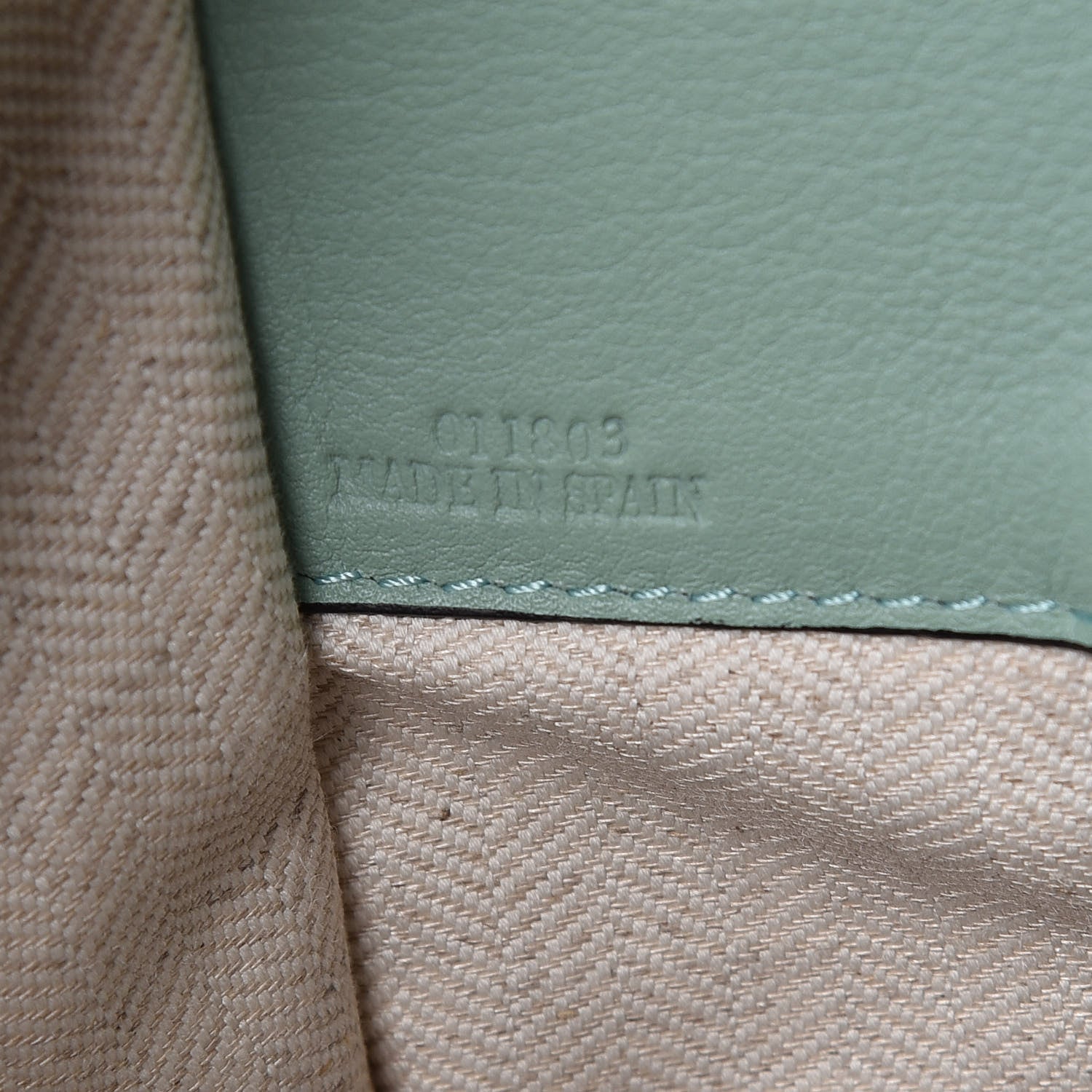 Loewe Calfskin Gingham Small Hammock Shoulder Bag Pink Green 7 of 7