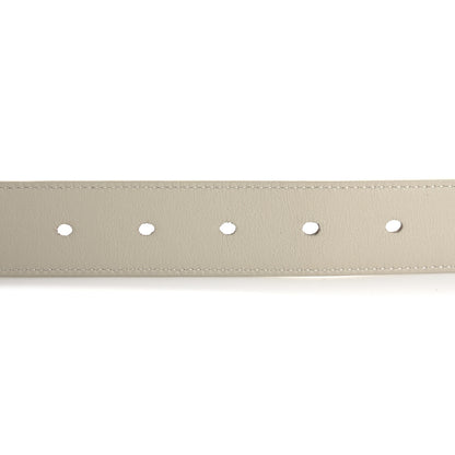 Saint Laurent Smooth Calfskin Monogram Square Buckle Belt 80 32 Crema Soft 4 of 8