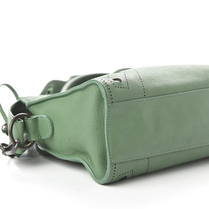 Balenciaga Chevre Perforated Blackout Hardware Nano City Green 6 of 12