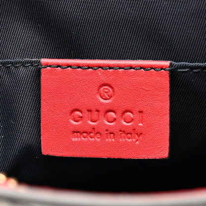 Gucci GG Supreme Monogram Blooms Large Cosmetic Case Beige Blue Navy Hibiscus Red 6 of 9