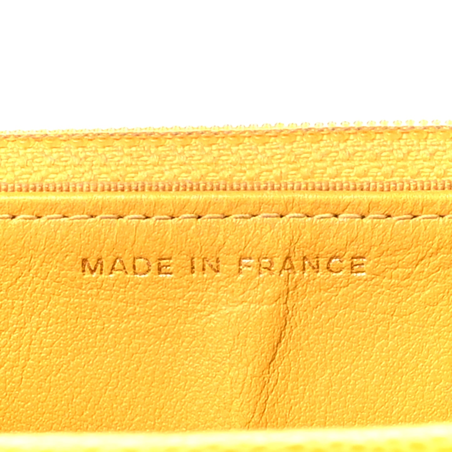 Caviar Quilted Wallet on Chain WOC Yellow