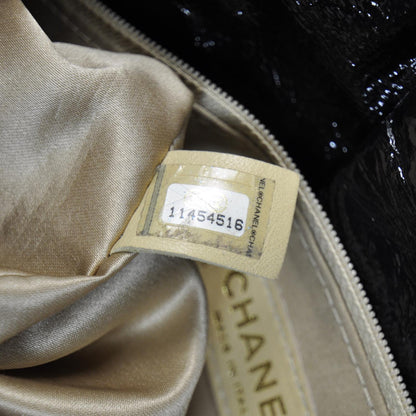 Chanel Vinyl XL Rock and Chain Flap Black 10 of 11