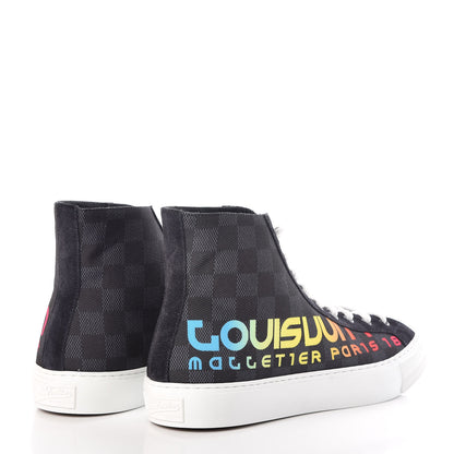 Louis Vuitton Damier Cobalt Tattoo Sneaker Boots 7.5 4 of 8