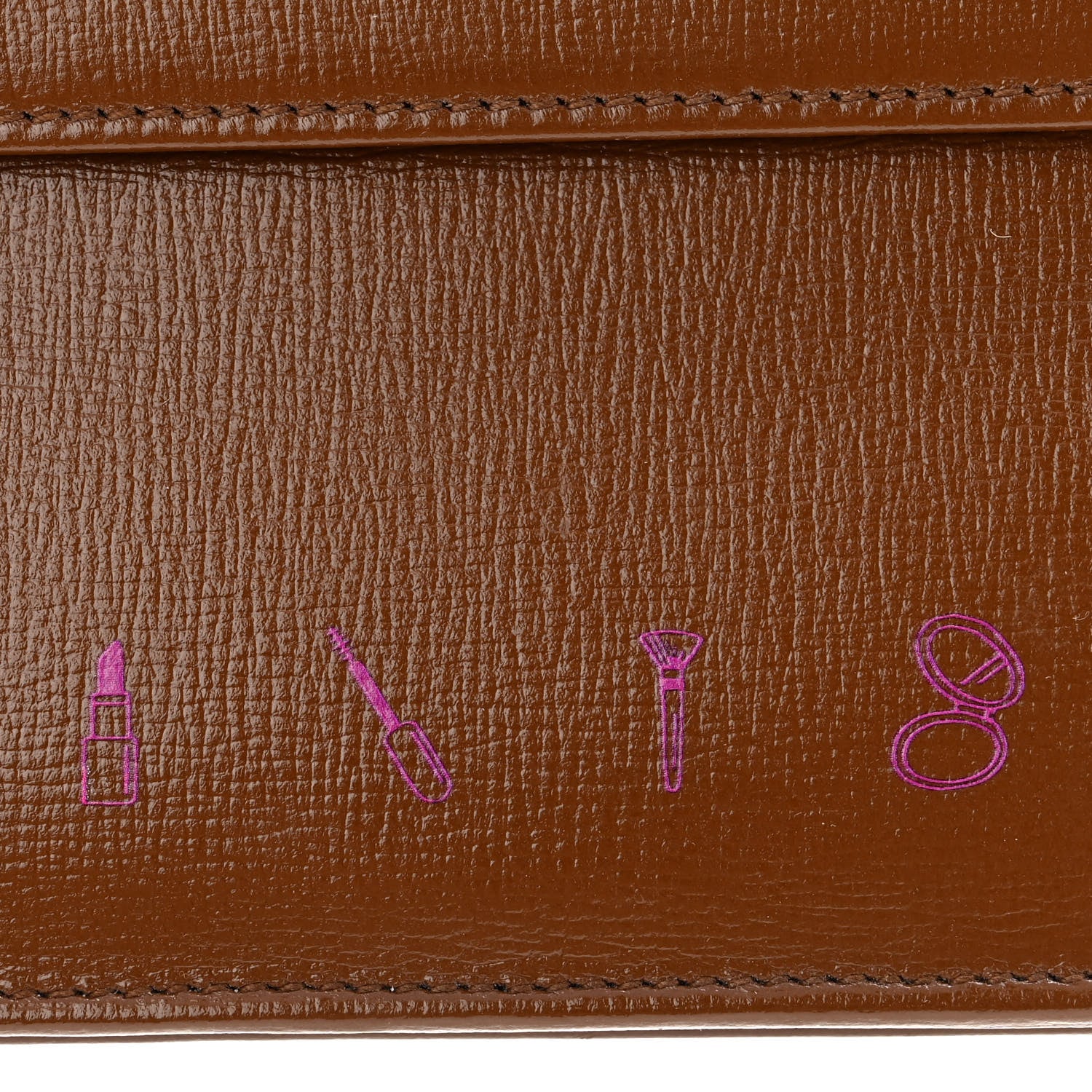 Gucci GG Supreme Monogram Azalea Calfskin Horsebit 1955 Wrist Wallet Beige Ebony Brown Sugar 10 of 10