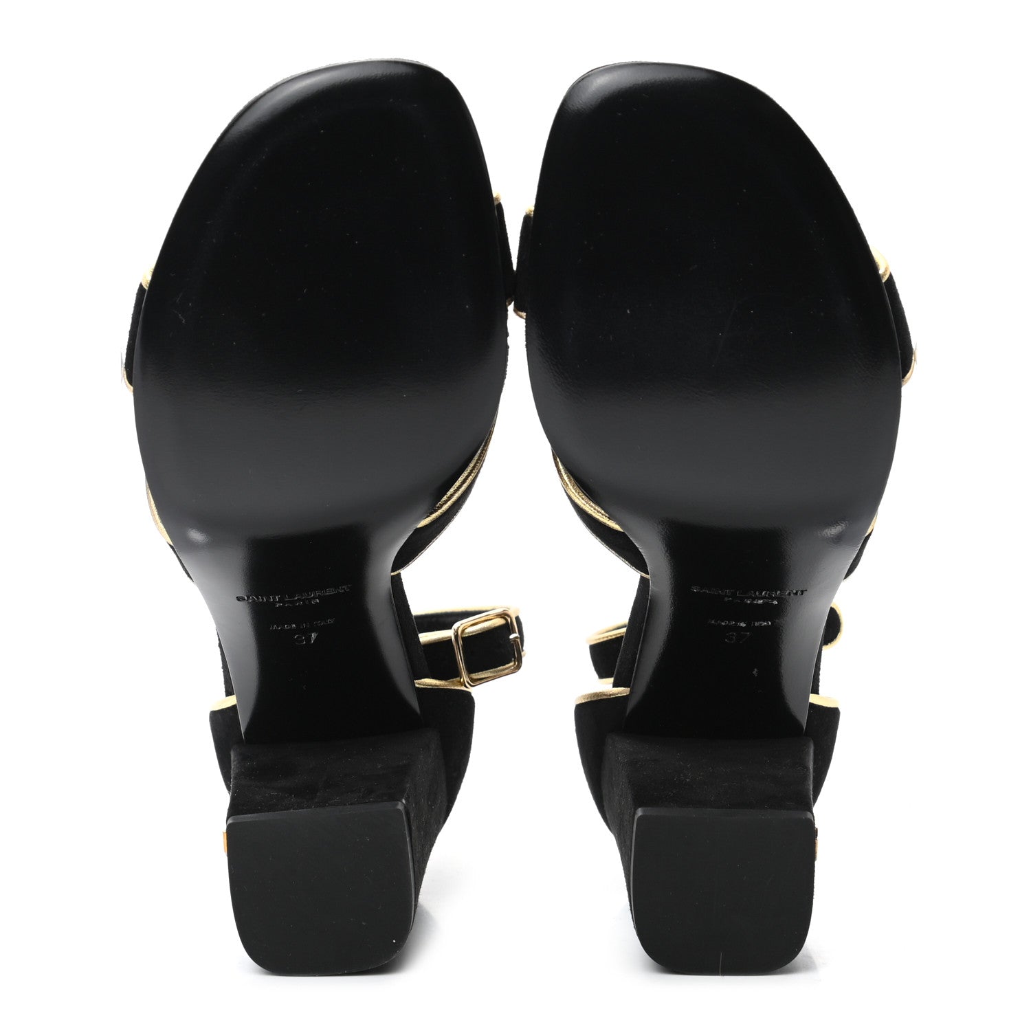 Saint Laurent Suede Babies Sandals 37 Black 5 of 8
