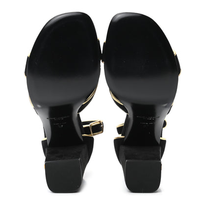 Saint Laurent Suede Babies Sandals 37 Black 5 of 8