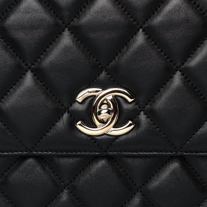 Chanel Lambskin Quilted Large Trendy CC Dual Handle Flap Bag Black 8 of 14