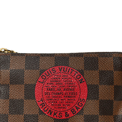 Louis Vuitton Damier Ebene Complice Trunks and Bags Mini Pochette Accessories Red 8 of 10