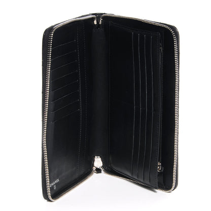 Chanel Patent Quilted Large Zip Around Organizer Wallet Black 6 of 9