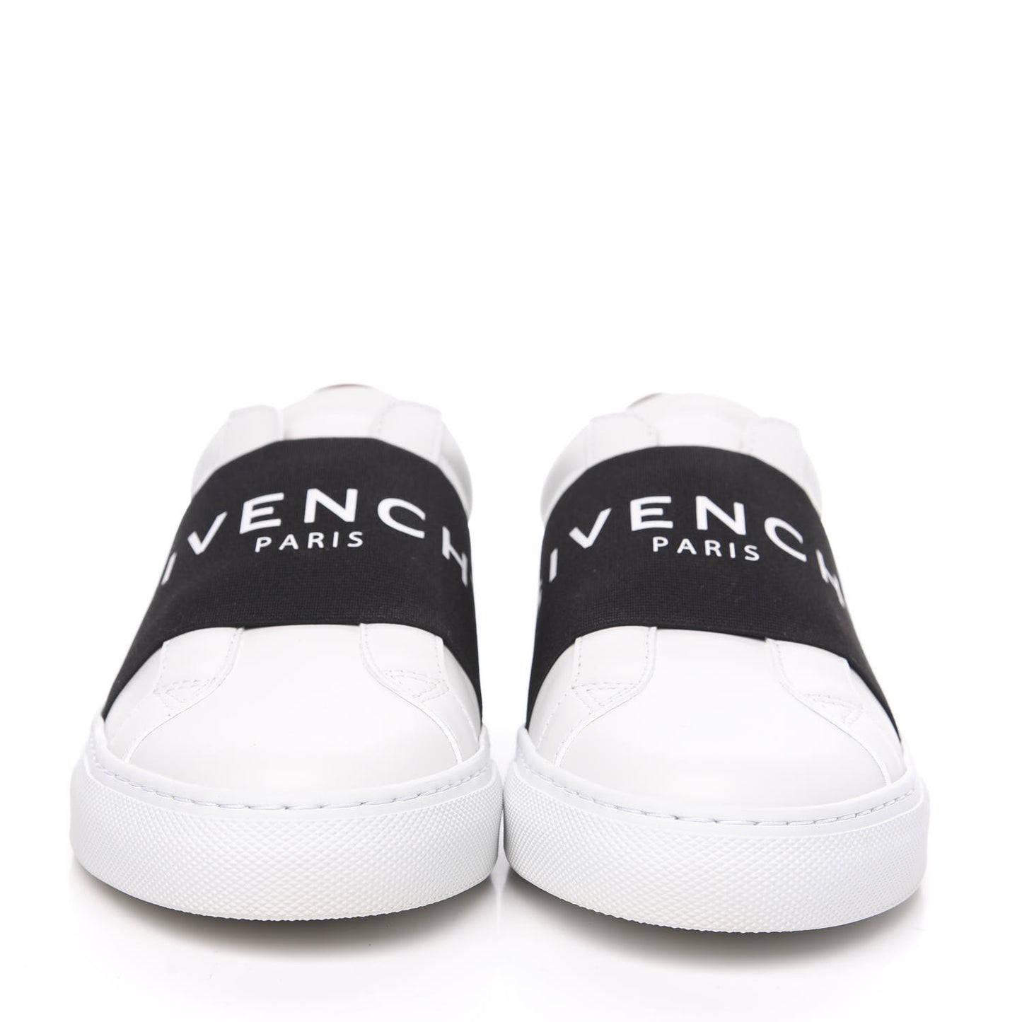 Calfskin Band Logo Womens Urban Street Sneakers 37 White Black