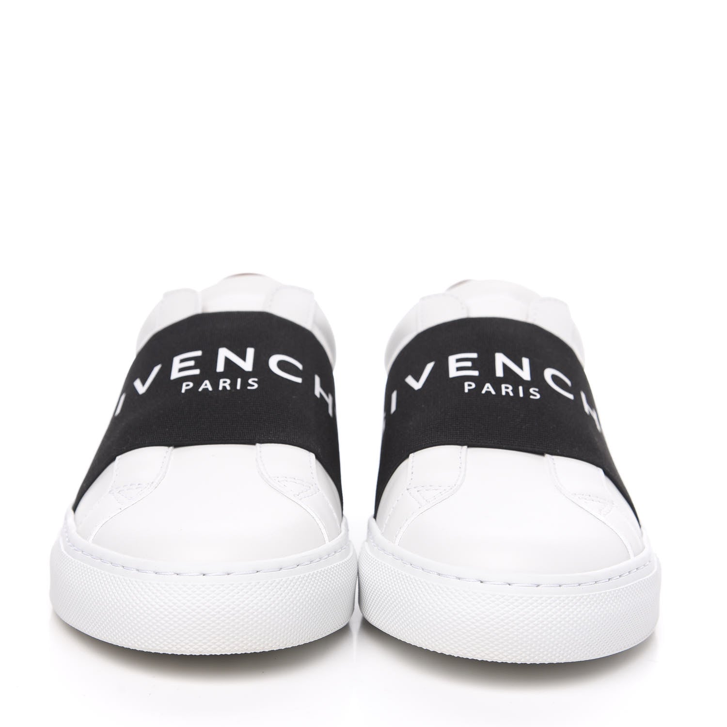 Givenchy Calfskin Band Logo Womens Urban Street Sneakers 37 White Black 2 of 9