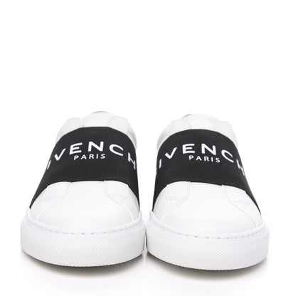 Givenchy Calfskin Band Logo Womens Urban Street Sneakers 37 White Black 2 of 9