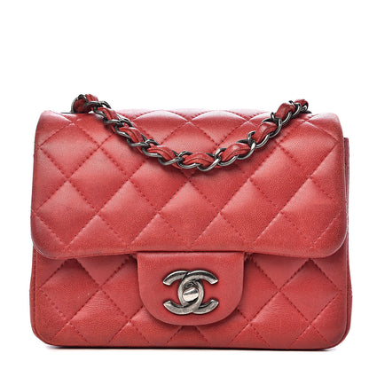 Chanel Lambskin Quilted Mini Square Flap Red 1 of 21