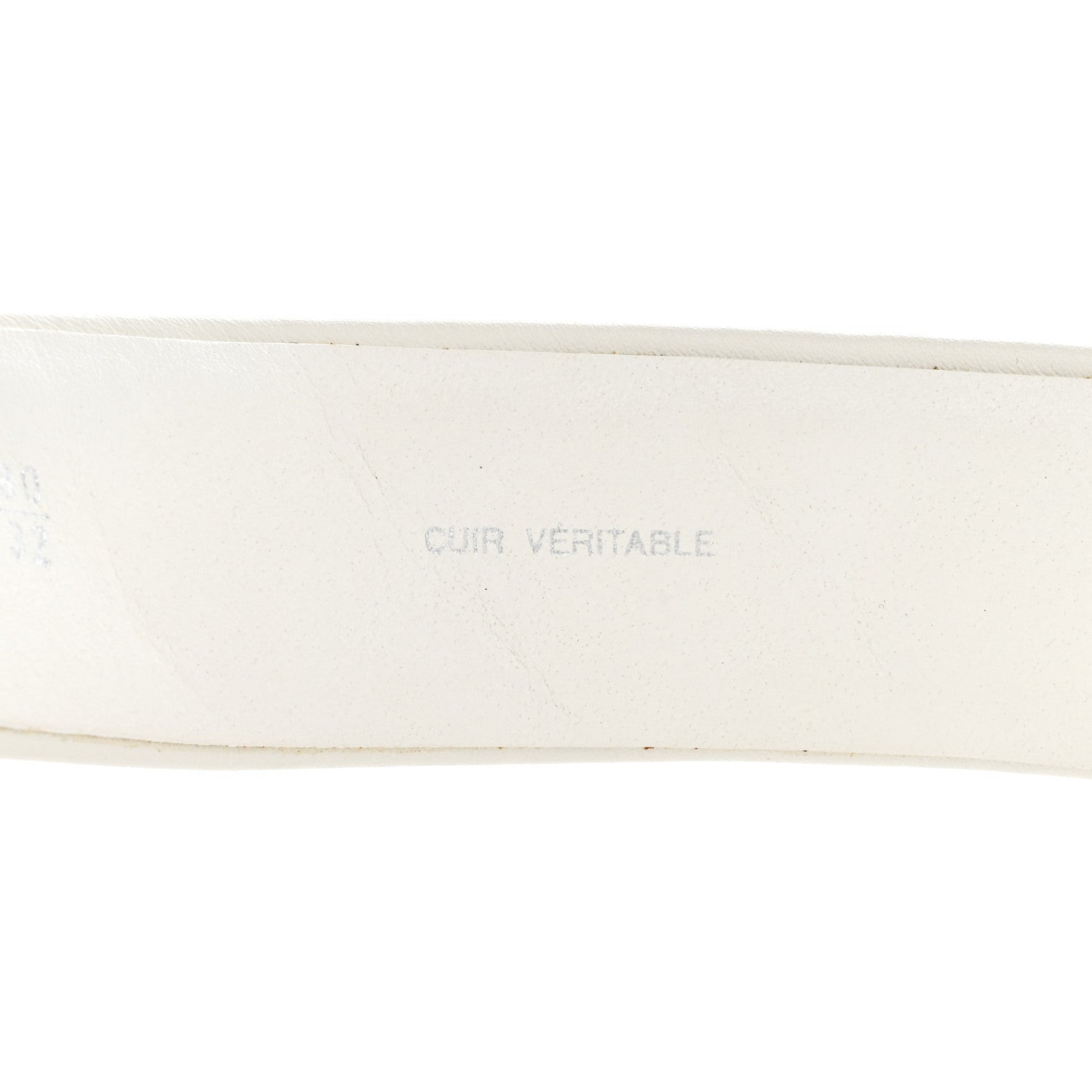 Chanel Lambskin Quilted CC Belt 80 32 White 6 of 10
