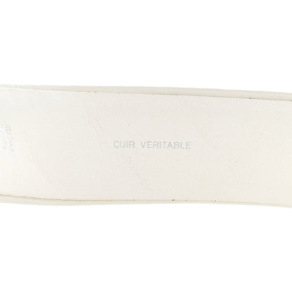 Chanel Lambskin Quilted CC Belt 80 32 White 6 of 10