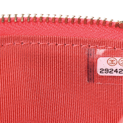 Chanel Caviar Quilted Classic Flat Wallet Pouch Dark Pink 6 of 6