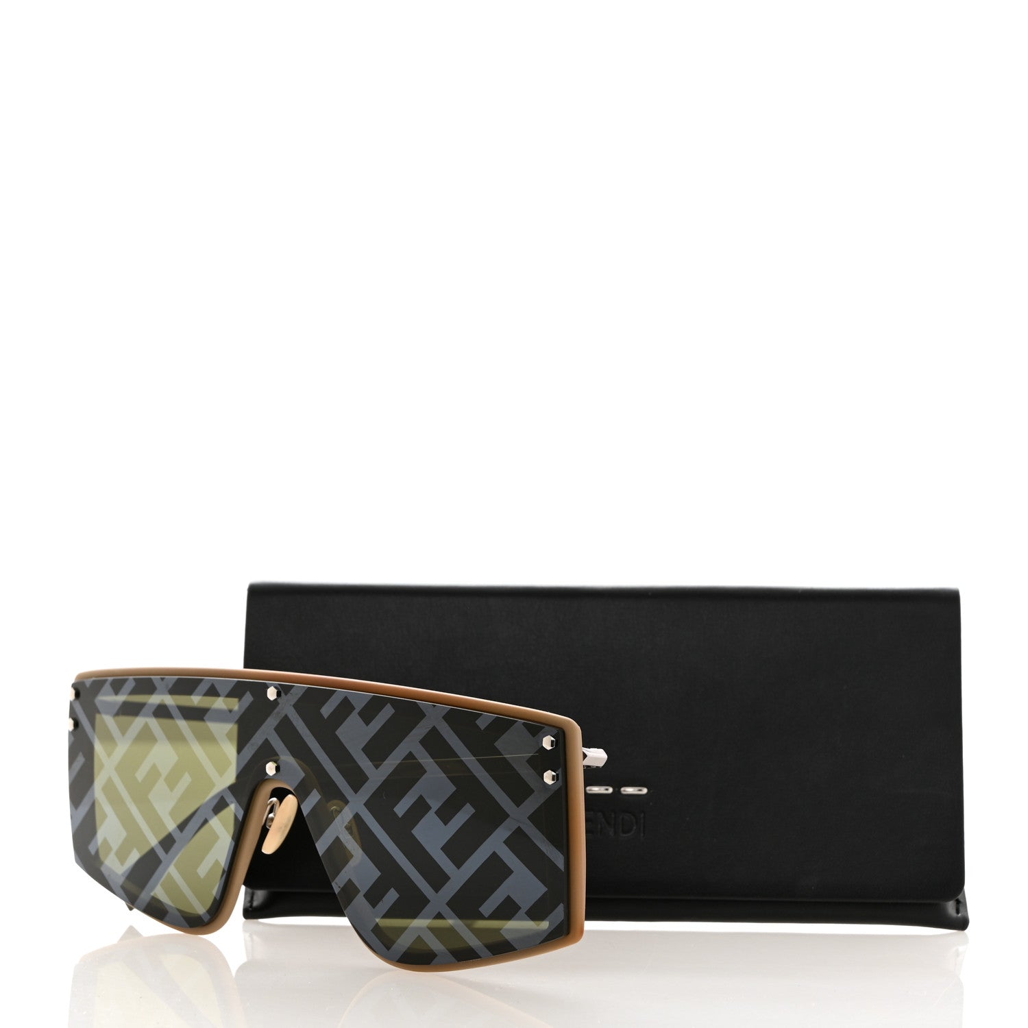 Fendi FF Shield Sunglasses FF M0076/G/S Brown 7 of 8