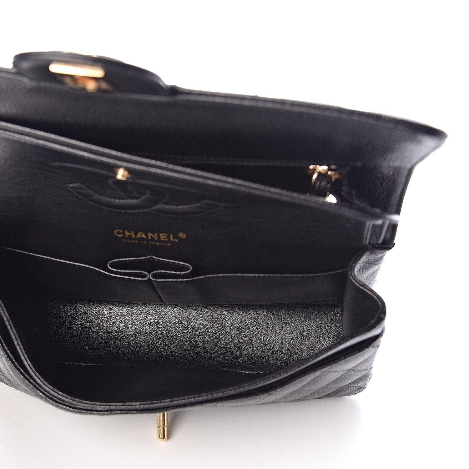 Chanel Caviar Quilted Medium Double Flap Black 5 of 12