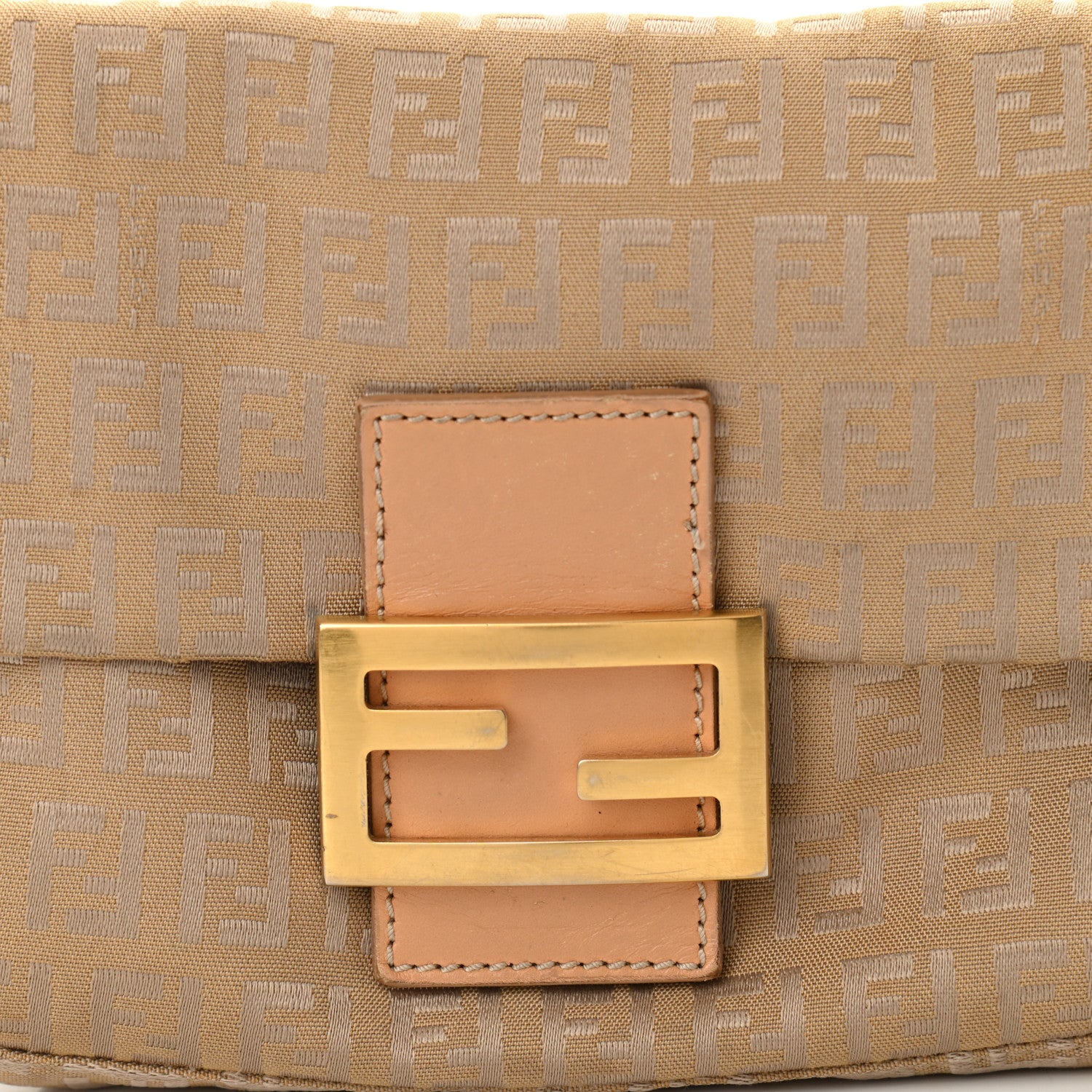 Fendi Zucchino Mini Mama Baguette Beige Gold 7 of 11