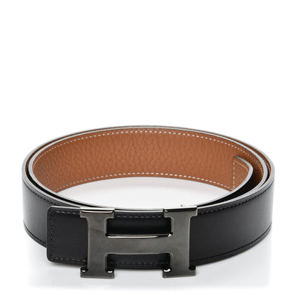 Hermes Box Togo So Black 32mm H Belt 90 Black Gold 1 of 9