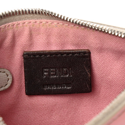 Fendi Vitello Elite Crystal Eye Monster Zip Pouch Grigio Polvere Ribes Multicolor 7 of 9