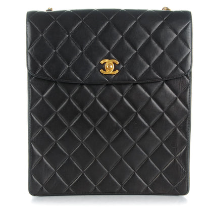 Chanel Quilted Lambskin Flap Shoulder Bag Black 1 of 8