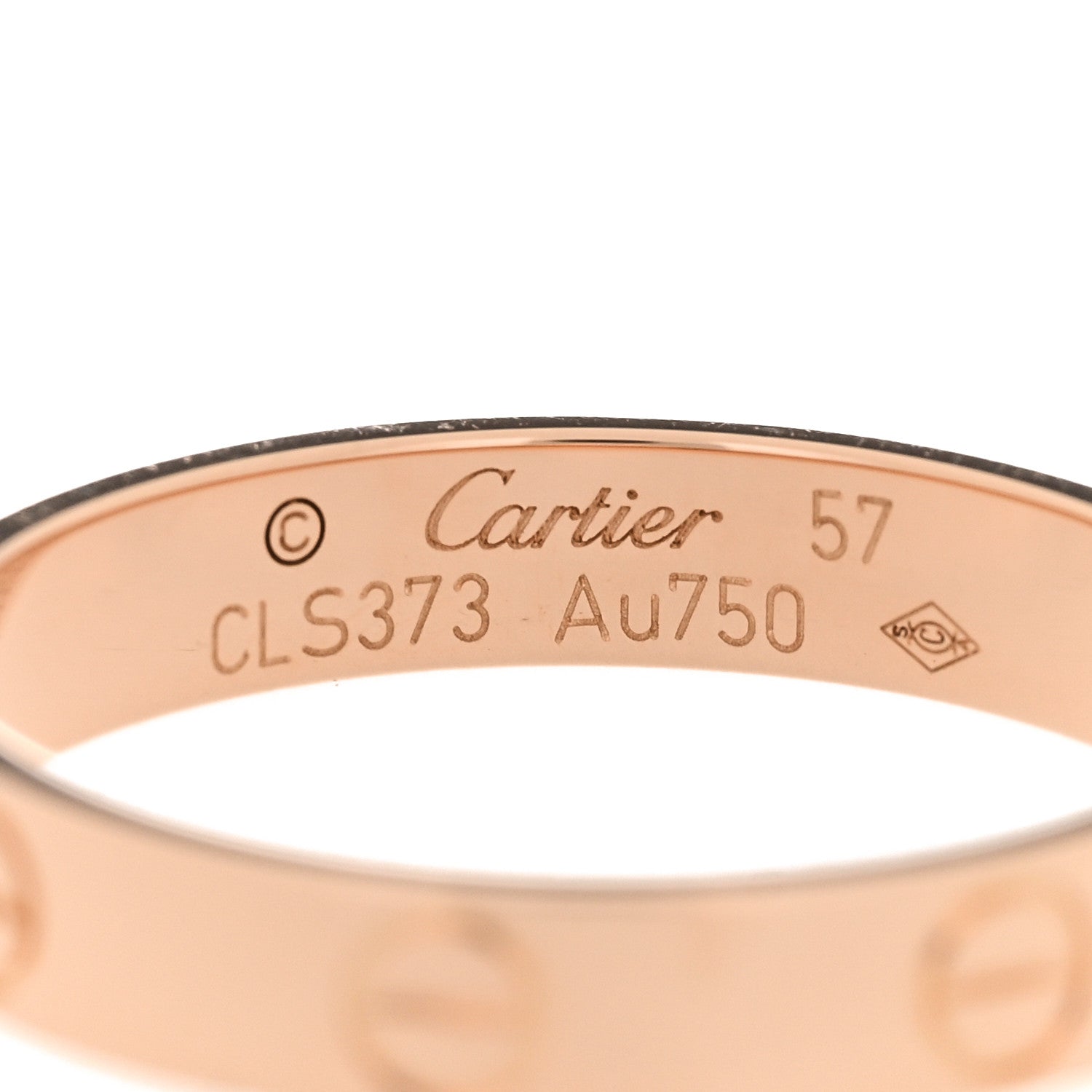 Cartier 18K Pink Gold 4mm LOVE Wedding Band Ring 57 8 4 of 5