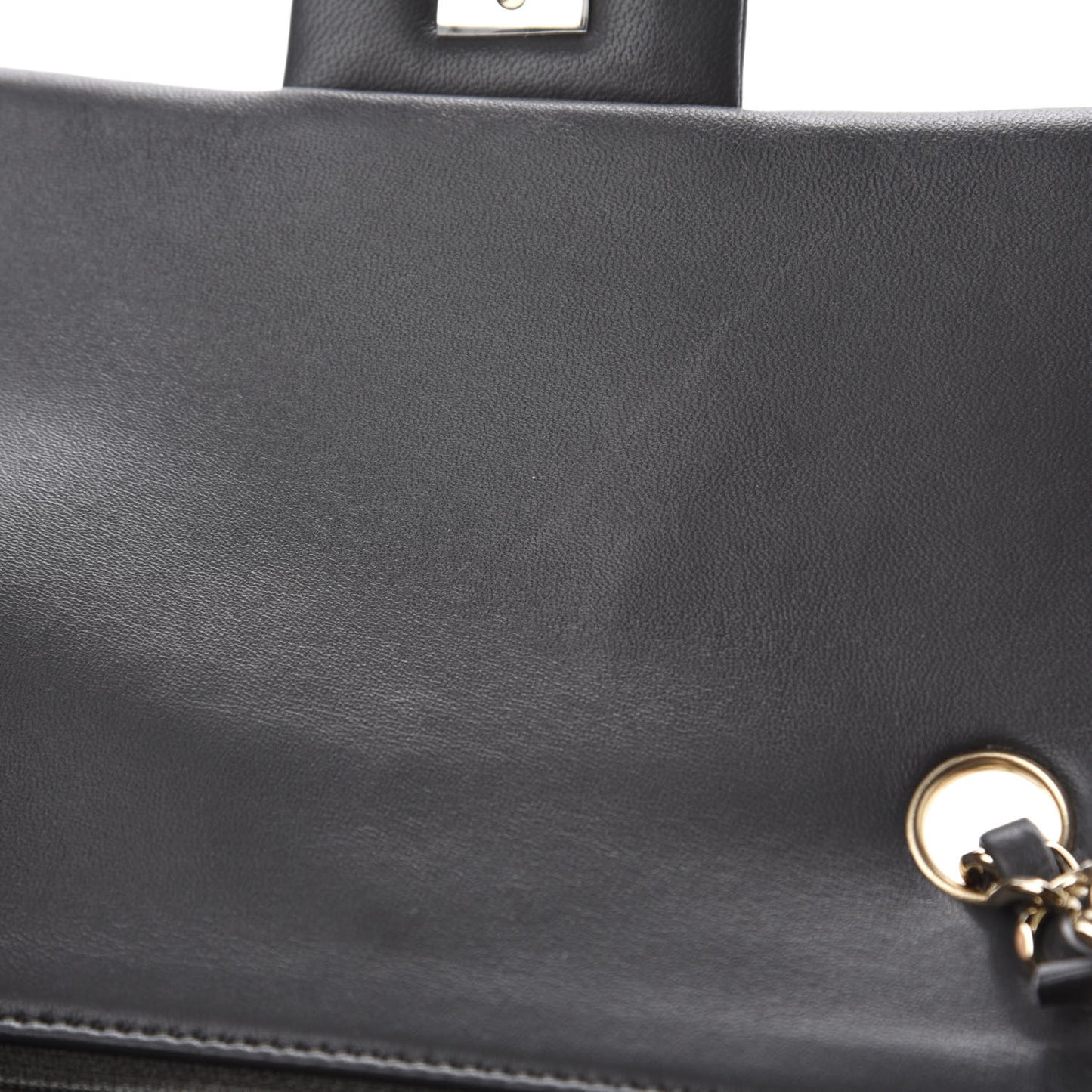 Lambskin Quilted Mini Rectangular Flap Grey