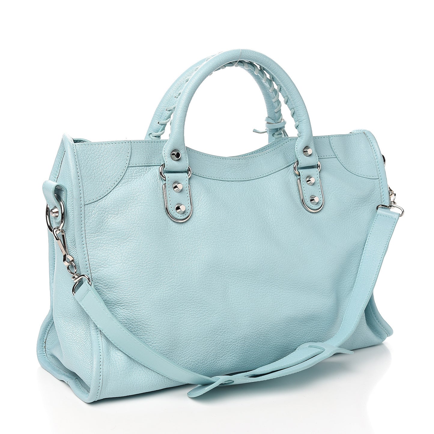 Chevre Silver Metallic Edge Hardware City Bleu Maldives
