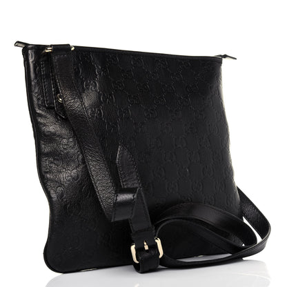 Gucci Guccissima Flat Messenger Bag Dark Brown 3 of 13