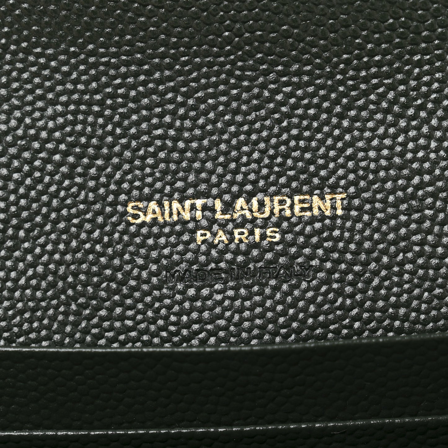 Grain De Poudre Textured Mixed Matelasse Triquilt Small Monogram Envelope Wallet Dark Green