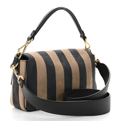 Fendi Nubuck Pequin Baguette Moro Ebano 3 of 10