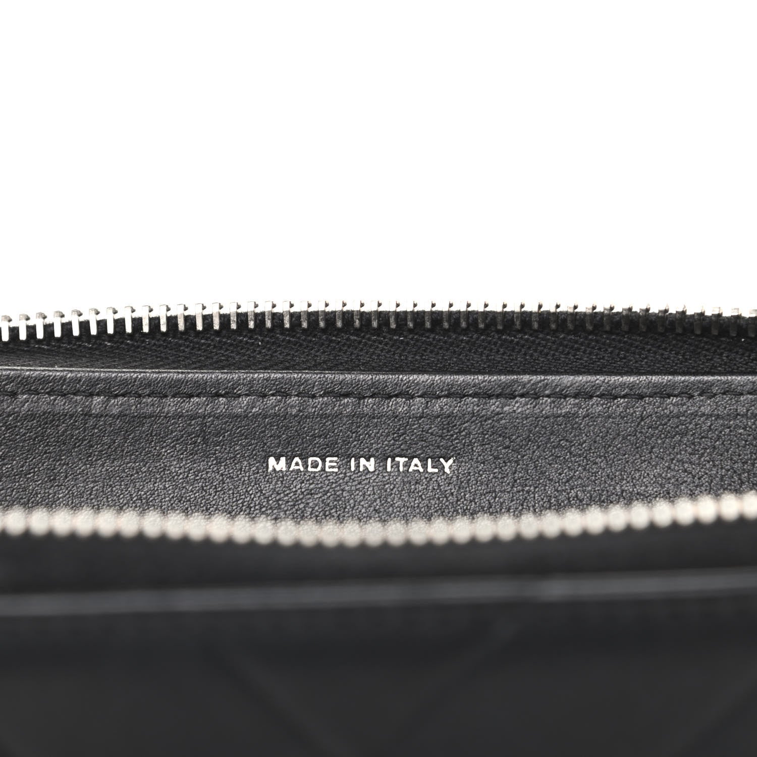 Chanel Lambskin Chevron Quilted CC Zip Around Wallet Black 7 of 8