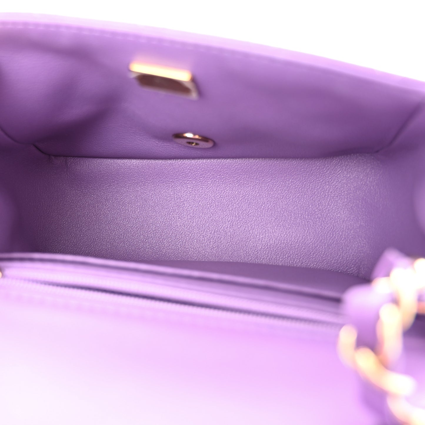 Lambskin Quilted Mini Square Flap Purple