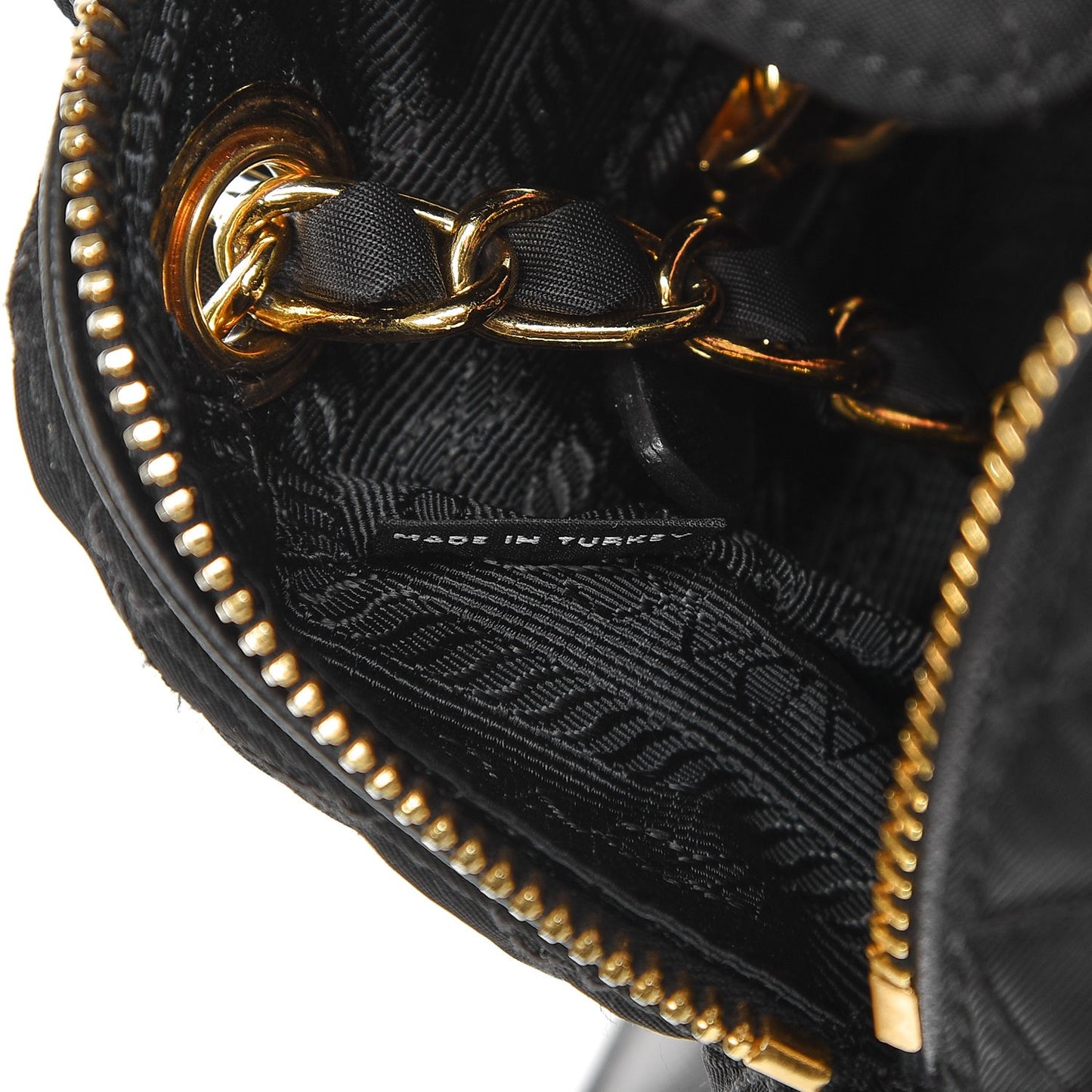 Nylon Tessuto Impuntu Quilted Flap Black